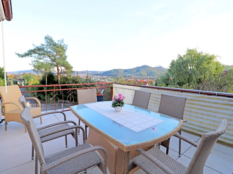 Dachterrasse mit Wartburg- und Burschenschaftsdenkmalblick!