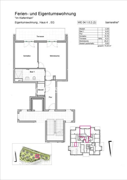 Grundriss Haus 4 Wohnung 4.2 - Erdgeschoss