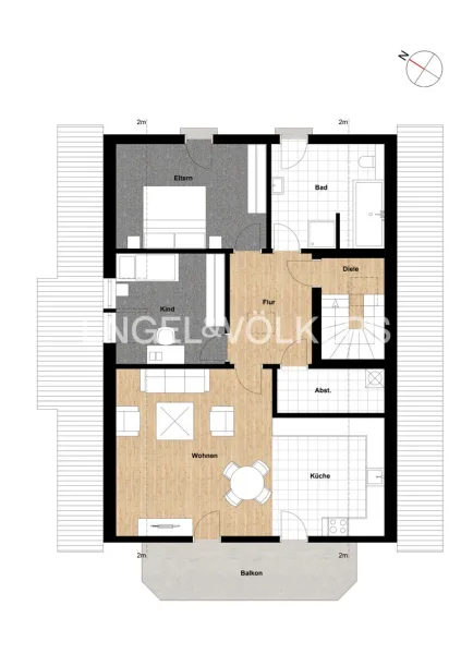 Grundriss Zweifamilienwohnhaus Wohnung OG