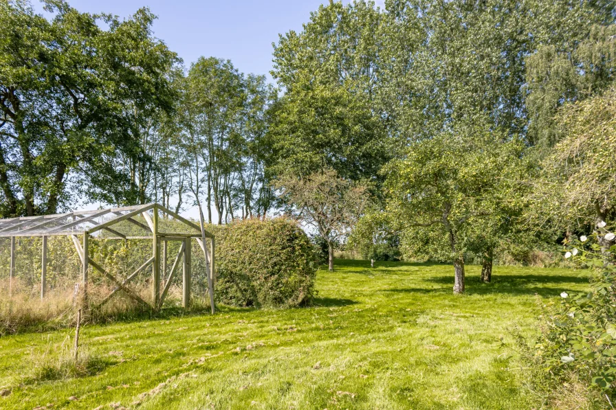 Garten mit Beerenhaus