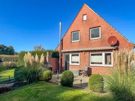 Blick auf die Terrasse - Haus kaufen in St. Peter-Ording - Sanierung oder Neubau                                                                            EFH oder Baugrundstück in ruhiger Randlage von SPO