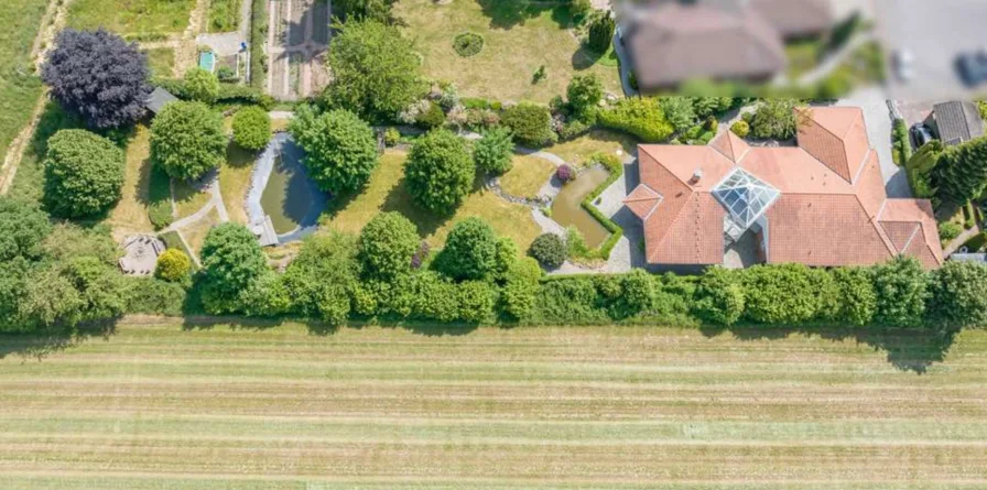 Luftaufnahme - Haus kaufen in Kükels - Traumhaftes Wohnen am Mözener See