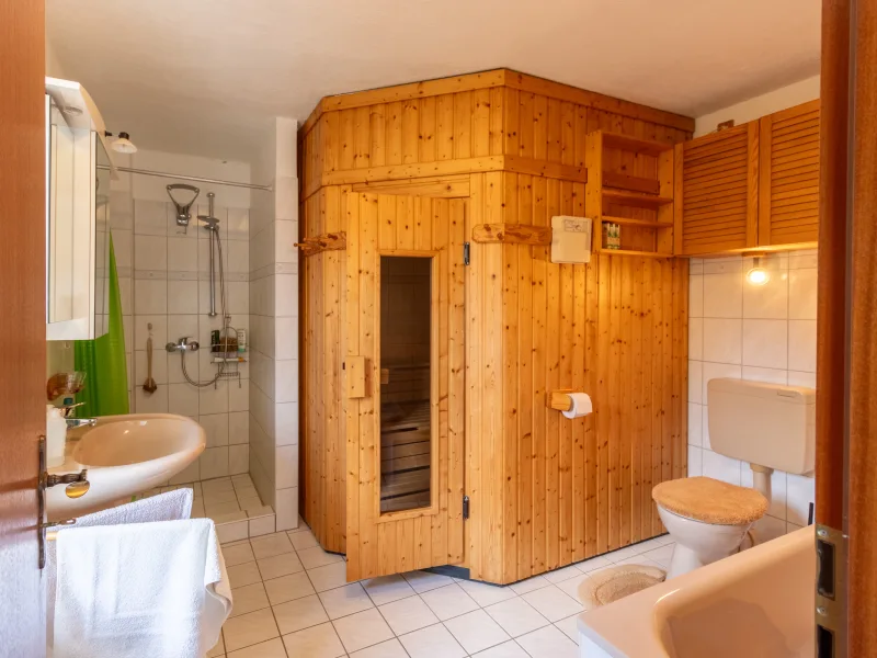 Bad en Suite mit Sauna