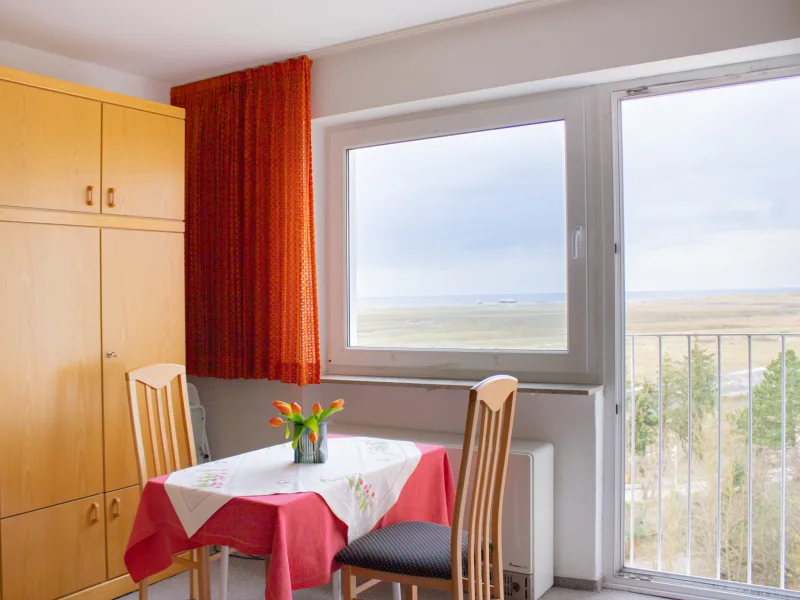 Ausblick zum Meer und Sonnenuntergang - Wohnung kaufen in Sankt Peter-Ording - Ferienwohnung mit direktem Meerblick                      in Top Lage