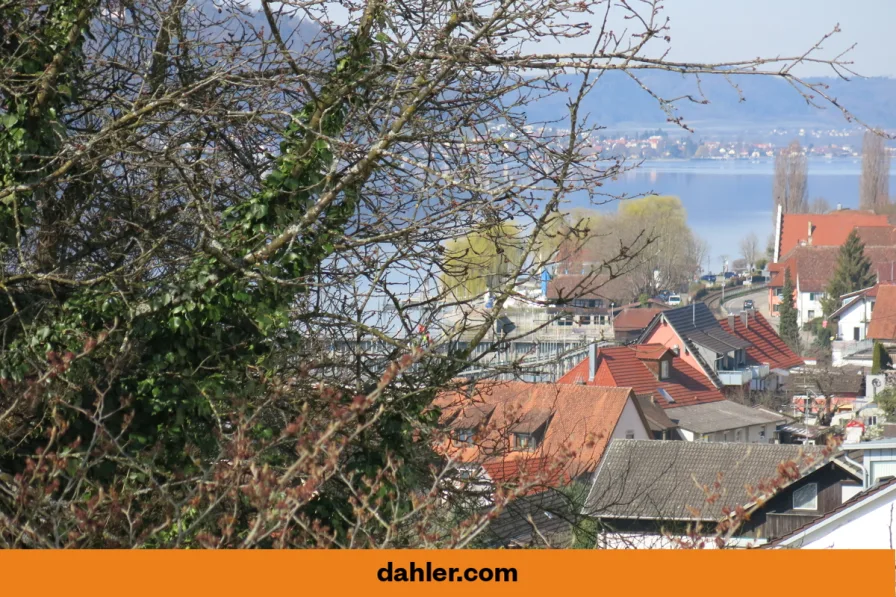 Blick Grundstück - Grundstück kaufen in Sipplingen - Attraktives Baugrundstück in begehrter Wohnlage und unmittelbarer Nähe zum Bodensee