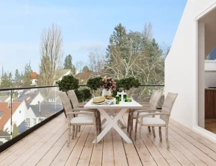 Dachterrasse - Wohnung kaufen in Überlingen - Helle Dachgeschosswohnung mit großer Sonnenterrasse