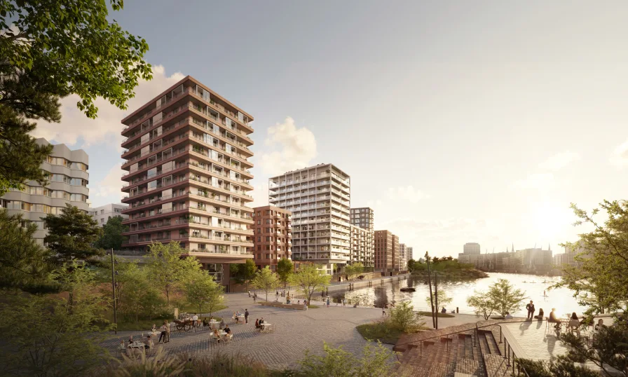 Außenvisualisierung - Wohnung kaufen in Hamburg - Großzügige Maisonette-Wohnung im exklusiven Neubauprojekt "PULSE"