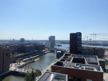 Ausblick-Impression - Wohnung mieten in Hamburg, HafenCity - Sensationelle loftartige Wohnung mit einzigartigen Weitblicken