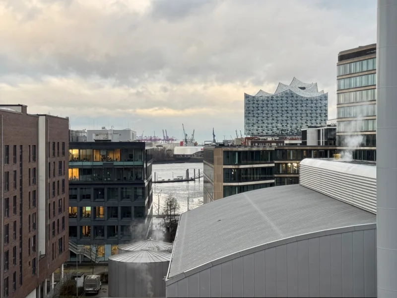 Ausblick - Wohnung mieten in Hamburg - Innovatives Studio-Apartment im exklusiven Neubauprojekt "Eleven Decks"