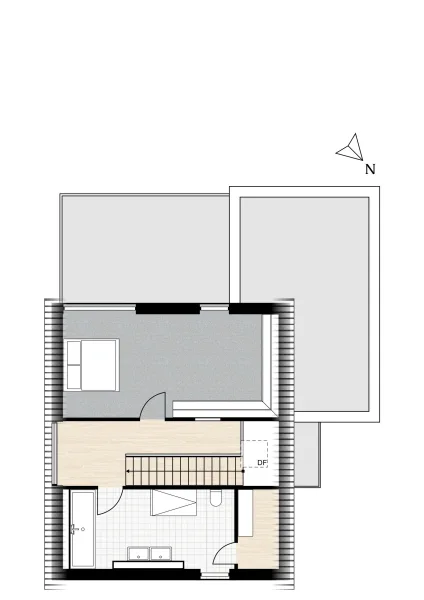 Grundriss mit Dachgeschoss