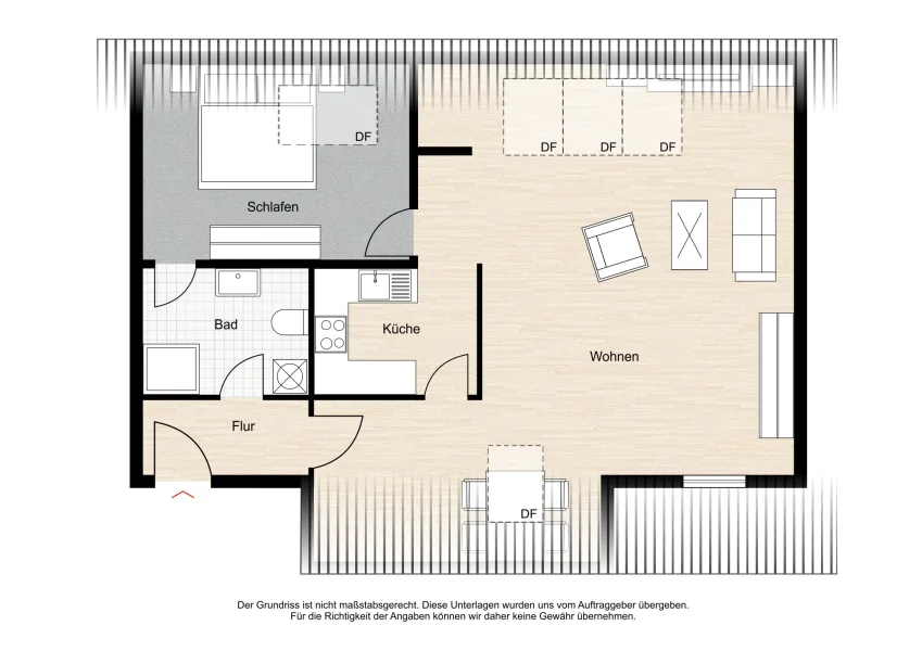 Grundriss Dachgeschosswohnung