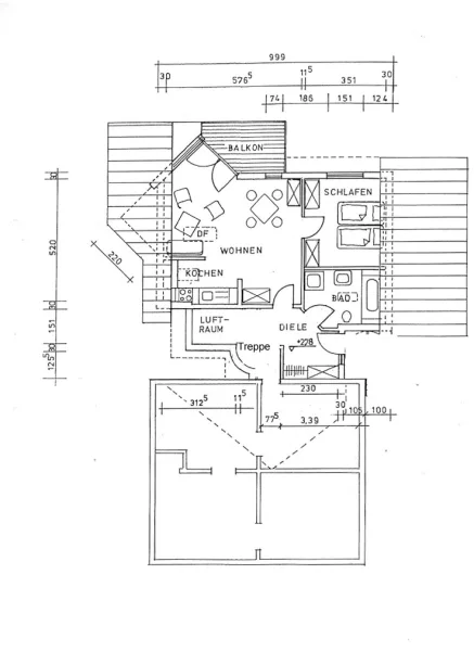 Grundriss Obergeschoss Haus 1