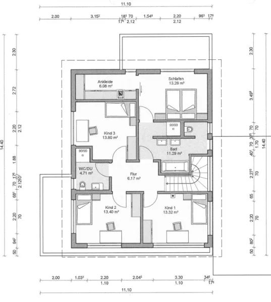 Grundriss Dachgeschoss