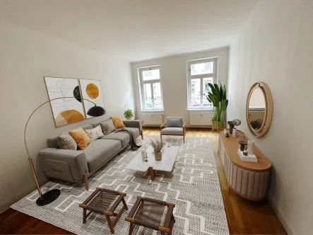  - Wohnung kaufen in Leipzig - Bezugsfreie Altbauwohnung mit großzügigem Garten
