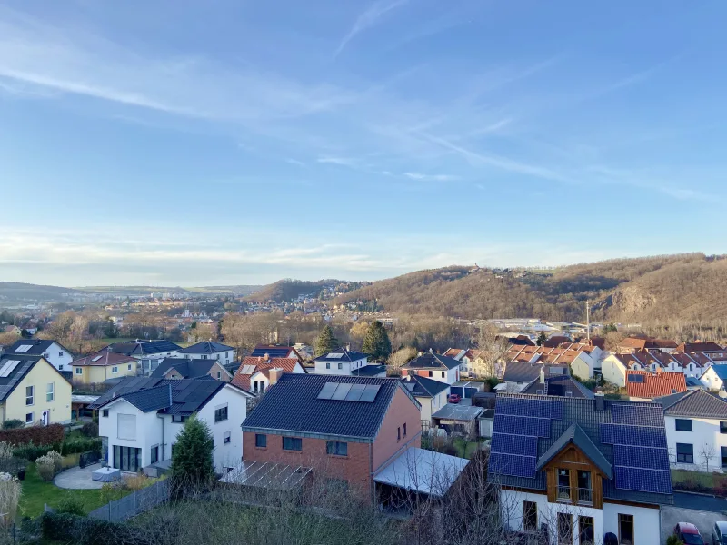 Blick über Freital vom Balkon