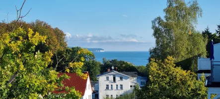 Blick von der Terrasse zum Meer - Wohnung kaufen in Ostseebad Binz - Penthouse in der Binzer Bucht mit Meerblick