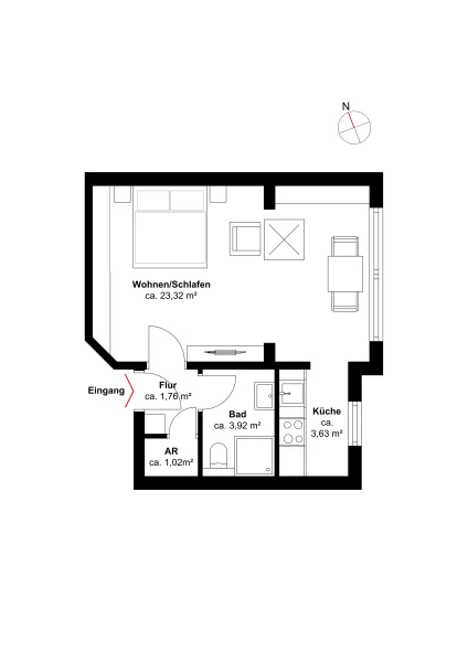 Grundriss Wohnung 4