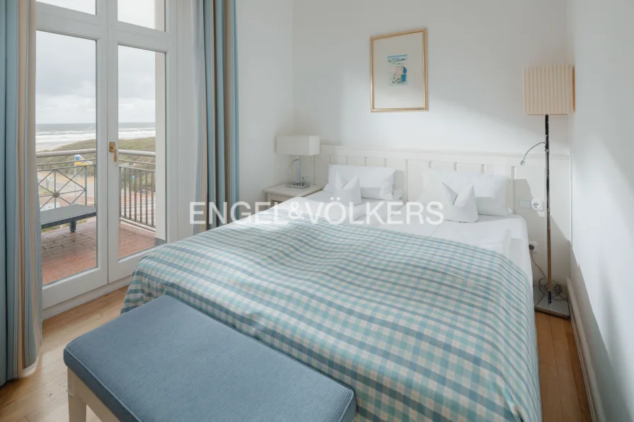 Doppelbett Schlafzimmer mit Meerblick