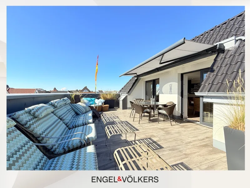  - Wohnung kaufen in Norderney - Luxuriöses Stadtpenthouse mit schöner Dachterrasse, Outdoor Whirlpool und Sauna!