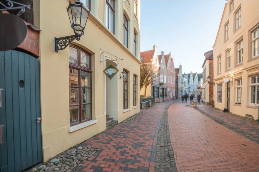 Blick durch die Rathausstraße in Richtung Rathaus