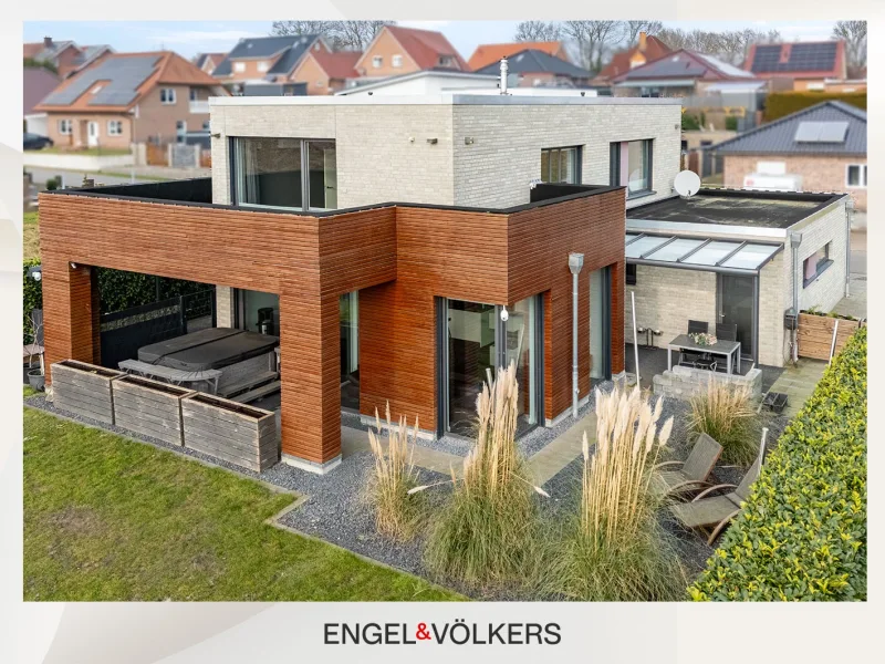  - Haus kaufen in Esterwegen - Modernes Einfamilienhaus im Industrie-Design mit Galerie, Kamin & Whirlpool