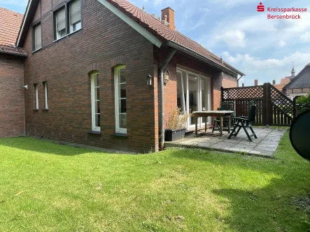 Terrasse, Gartenteil - Wohnung kaufen in Fürstenau - Ein-Zimmer-Appartement zentral in Fürstenau