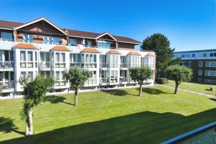 Ausblick von der Loggia - Wohnung kaufen in Cuxhaven - Duhner Urlaubswohnung mit Schwimmbad und Sauna