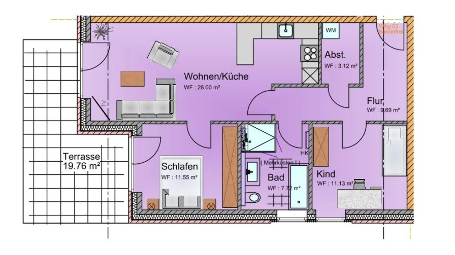 Grundriss Wohnung 03