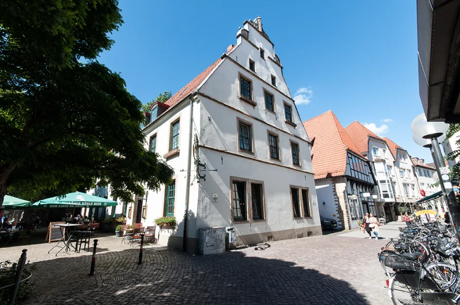 Ansicht - Haus kaufen in Osnabrück - Ein Wahrzeichen Osnabrücks - Wohn- und Geschäftshaus im Herzen der Innenstadt