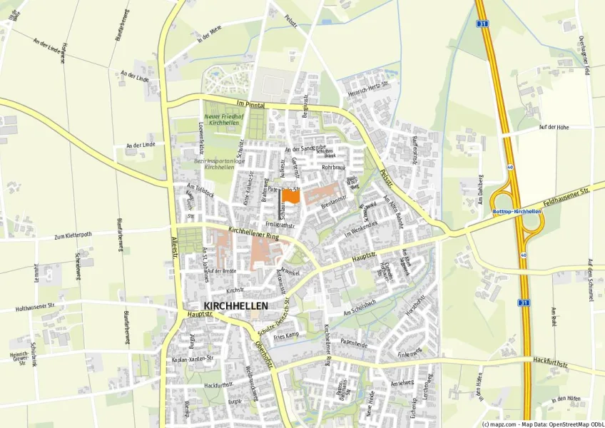 Lageplan der Wohnimmobilie in Kirchhellen