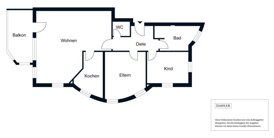 Grundriss der Etagenwohnung