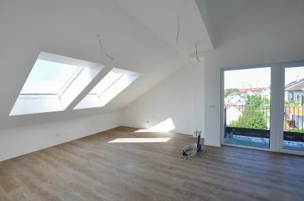 Wohnbereich - Wohnung kaufen in Stuttgart - Moderne 2-Zimmer Neubauwohnung mit Balkon