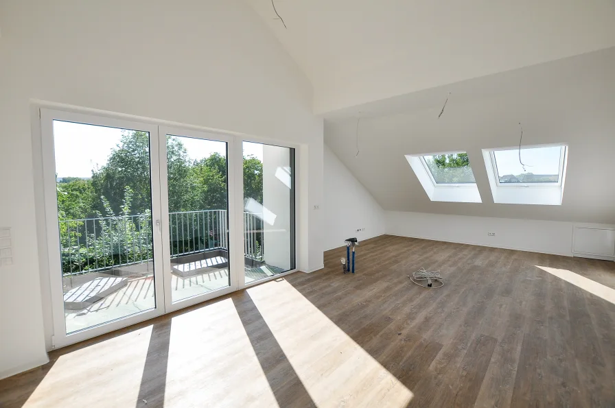 Wohnbereich - Wohnung kaufen in Stuttgart - Moderne 2-Zimmer Neubauwohnung mit Balkon