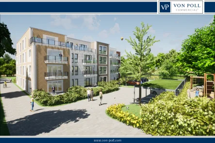 Visu_Vorn_links - Sonstige Immobilie kaufen in Ahrensburg - Solide Geldanlage - 35 WE in Ahrensburg mit 5 Jahren Gewährleistung