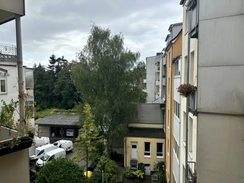 Blick vom Balkon