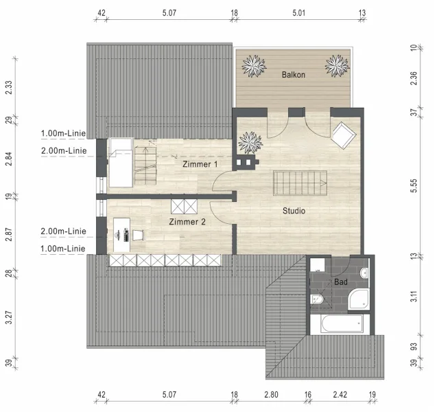 Grundriss Ebene 2