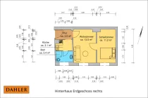 Grundriss Hinterhaus Erdgeschoss rechts