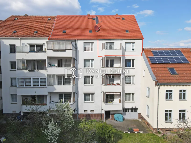 WZ Südansicht - Wohnung kaufen in Hannover - 2-Zimmer-Wohnung + Dachboden-Rohling!