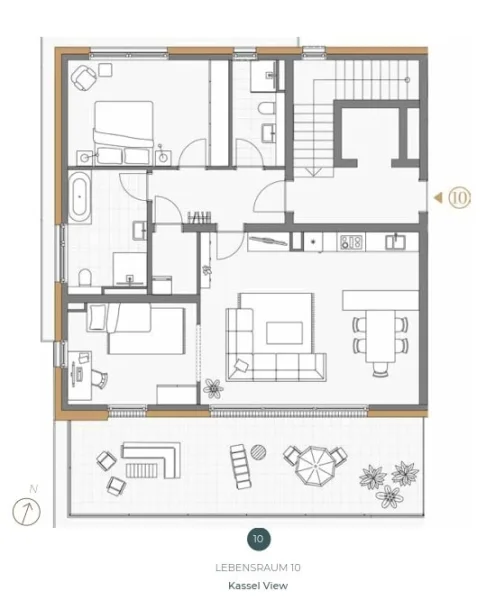 Wohnungsgrundriss Lebensraum 10