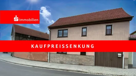 Straßenansicht - Haus kaufen in Unstrut-Hainich - Endlich Eigenheimbesitzer!