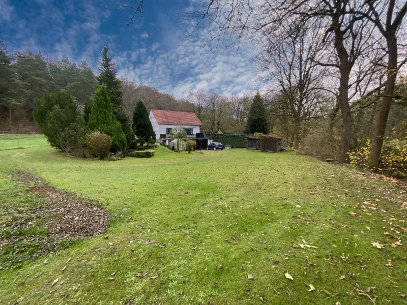 Gartenansicht - Haus kaufen in Unstruttal - Kleinod nur für DICH! Keine Nachbarn in Sicht.