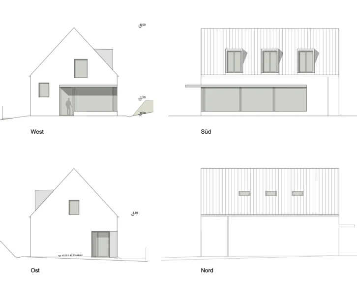 Non-binding visualisation of a possible development according to the submitted building application
