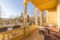 Terrace with a view of the Russian colony