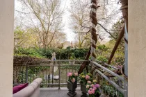 East-facing balcony and private garden area