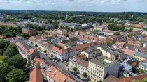 Blick auf den Luisenplatz und das Schloss Sanssouci