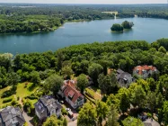 Aerial view of the Groß Glienicker See lake