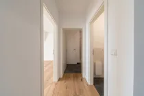 Passage to the bathroom, bedroom and guest toilet