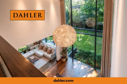 View from the upper floor - Haus kaufen in Kleinmachnow - Architectural statement in the Zehlendorf villa colony