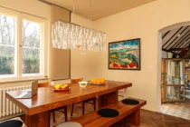 Dining room with view into the living area 