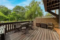 Communal terrace with forest view on the upper floor